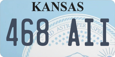 KS license plate 468AII