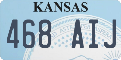 KS license plate 468AIJ
