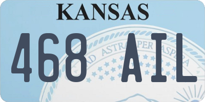 KS license plate 468AIL