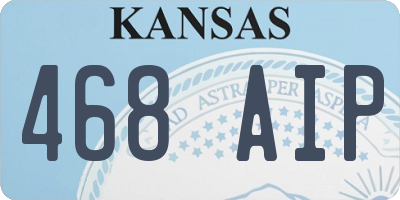 KS license plate 468AIP