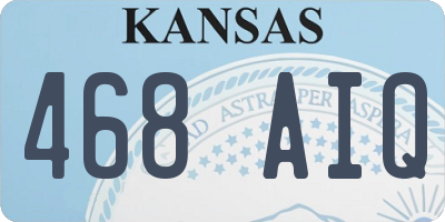 KS license plate 468AIQ