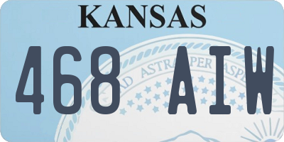 KS license plate 468AIW