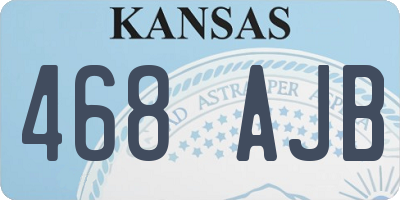 KS license plate 468AJB