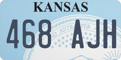 KS license plate 468AJH
