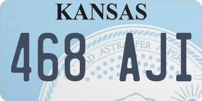 KS license plate 468AJI