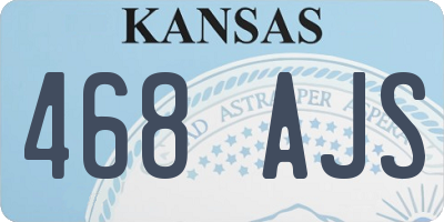 KS license plate 468AJS