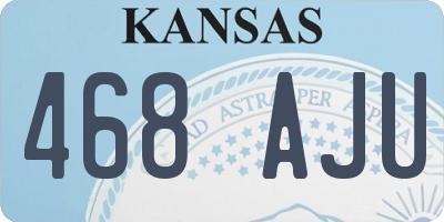KS license plate 468AJU
