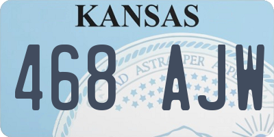 KS license plate 468AJW