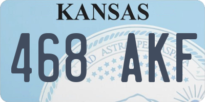 KS license plate 468AKF