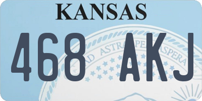 KS license plate 468AKJ