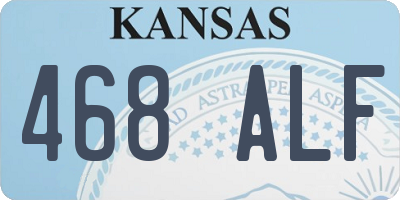 KS license plate 468ALF