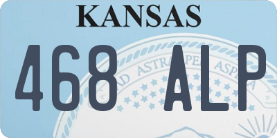 KS license plate 468ALP