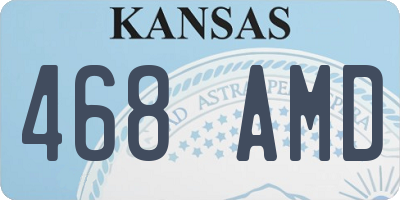 KS license plate 468AMD