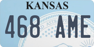 KS license plate 468AME