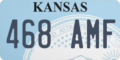 KS license plate 468AMF