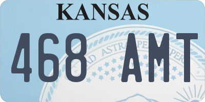 KS license plate 468AMT