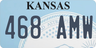 KS license plate 468AMW
