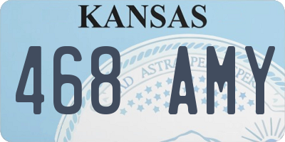 KS license plate 468AMY