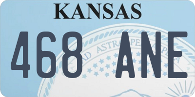 KS license plate 468ANE