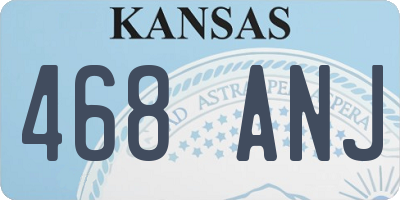 KS license plate 468ANJ