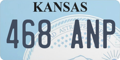 KS license plate 468ANP