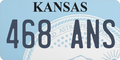 KS license plate 468ANS