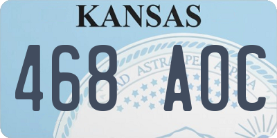 KS license plate 468AOC