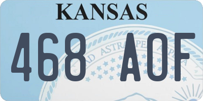 KS license plate 468AOF