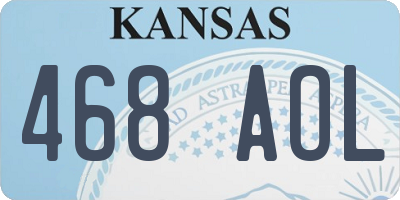 KS license plate 468AOL