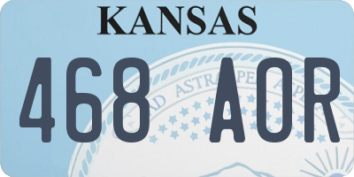 KS license plate 468AOR
