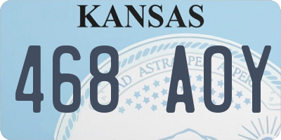 KS license plate 468AOY
