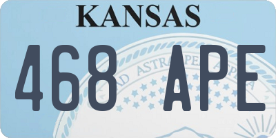 KS license plate 468APE