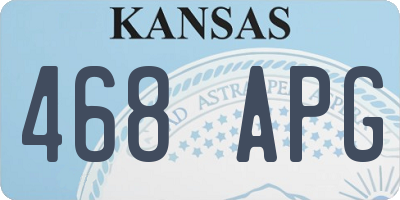 KS license plate 468APG