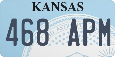 KS license plate 468APM