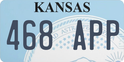 KS license plate 468APP