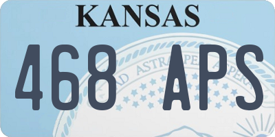 KS license plate 468APS