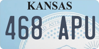 KS license plate 468APU