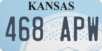 KS license plate 468APW