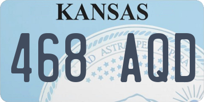 KS license plate 468AQD