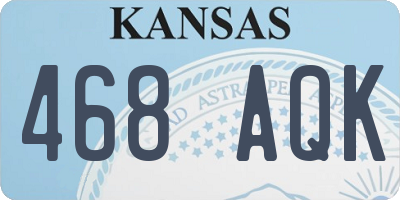 KS license plate 468AQK