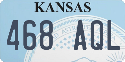 KS license plate 468AQL
