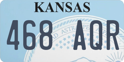 KS license plate 468AQR