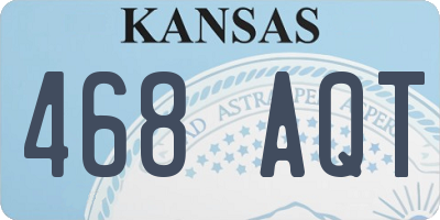KS license plate 468AQT