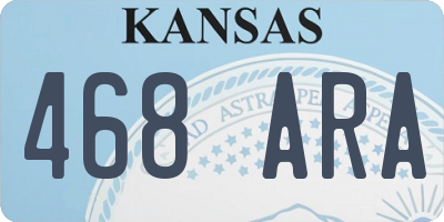 KS license plate 468ARA