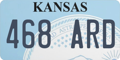 KS license plate 468ARD