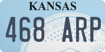 KS license plate 468ARP