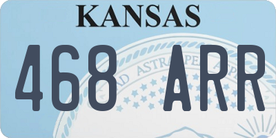 KS license plate 468ARR