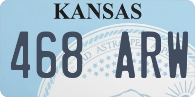 KS license plate 468ARW