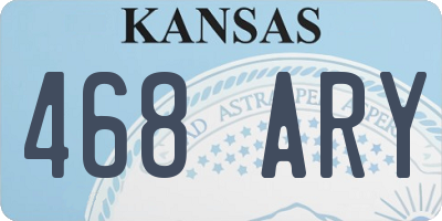 KS license plate 468ARY