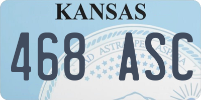 KS license plate 468ASC